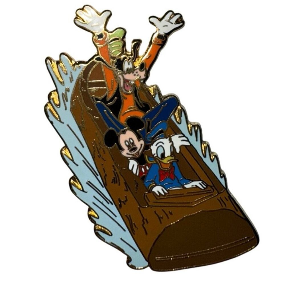 Disney Japan Walt Disney 100th Year Splash Mountain LE Pin Goofy Mickey Donald